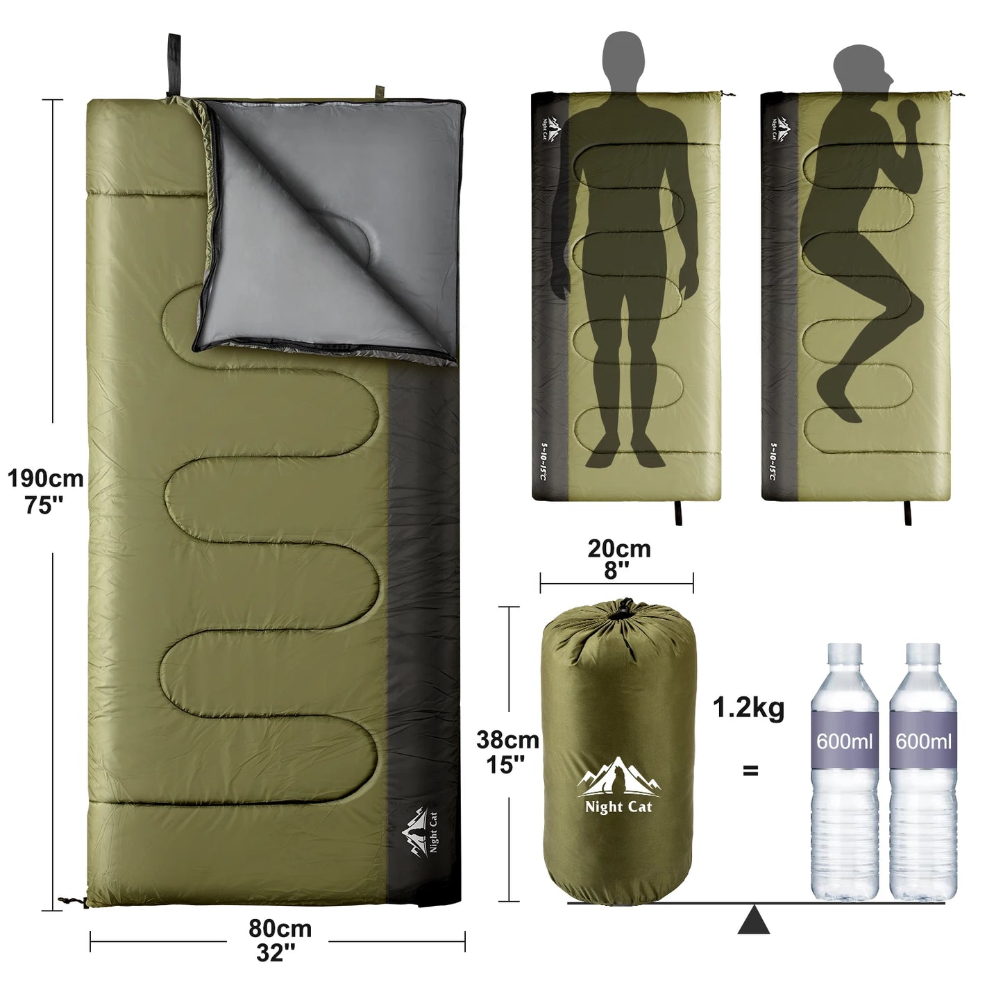 Season Sleeping Bag Lightweight Double Outdoor Camping