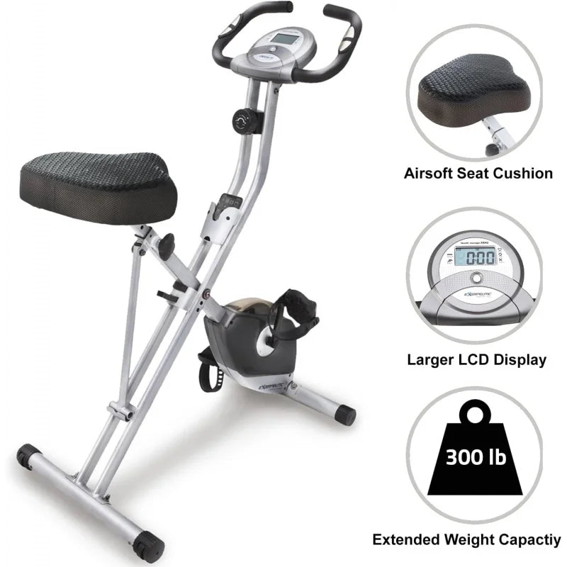 Folding 8 Levels of Resistance Stationary Bike