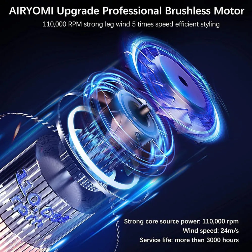 Professional Brushless Hair Blow Dryer with Diffuser