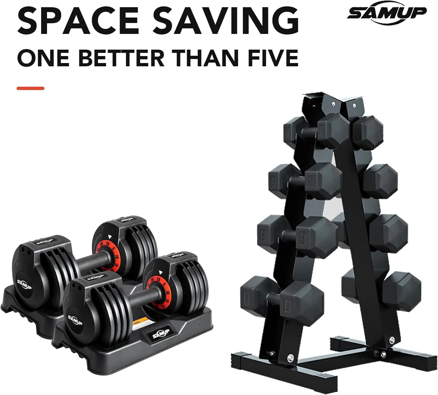 25/55 lbs Pair Adjustable Dumbbell Set,