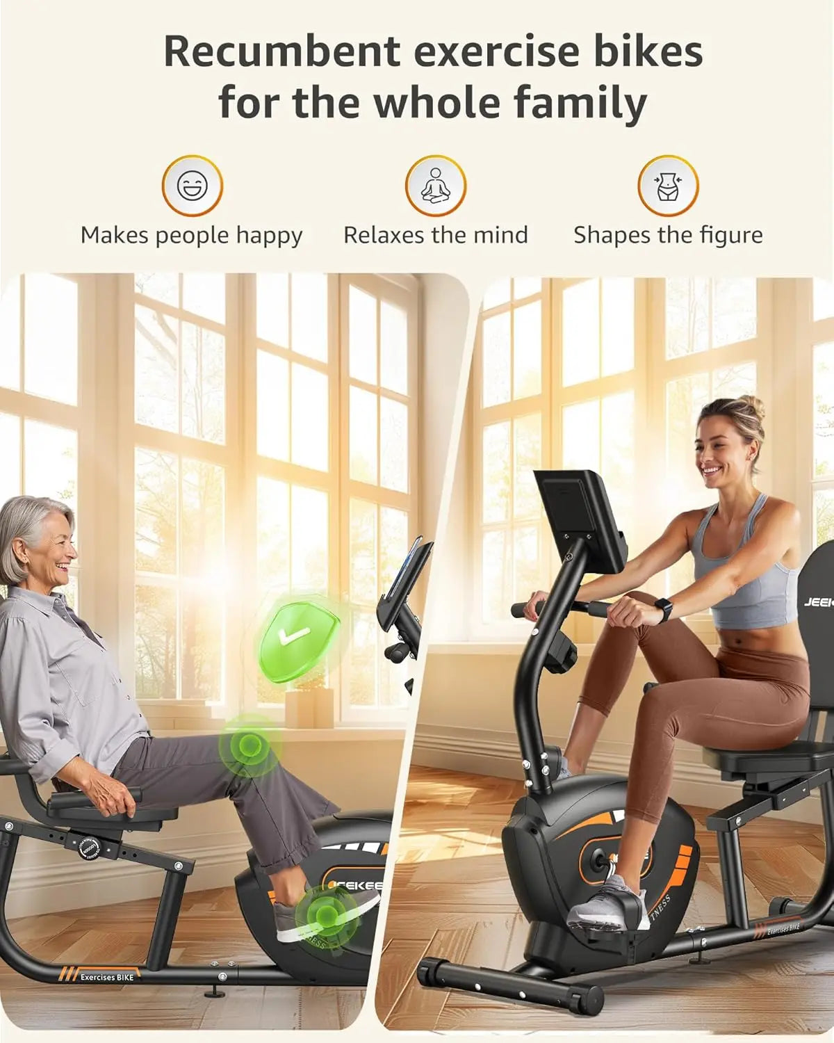 Recumbent Exercise Bike for Adults Seniors