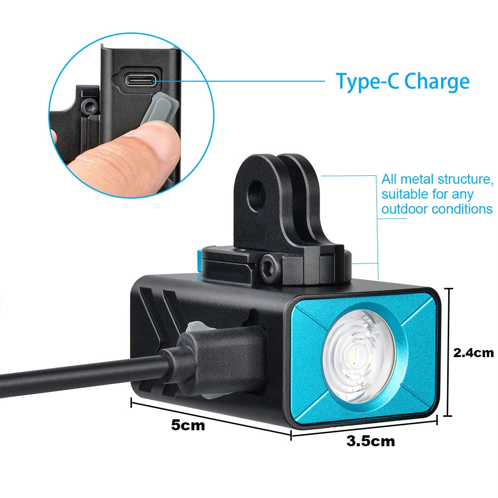 Front Light 450LM Road Bike Headlight 1600mAh Rechargeable