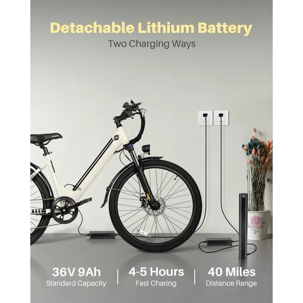 26" Electric Bike for Adults