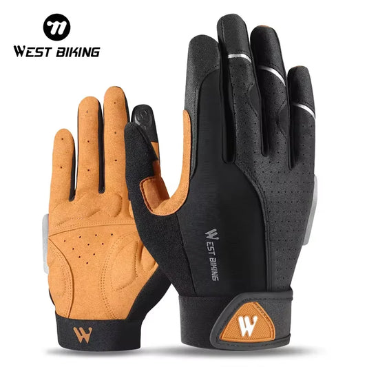 WEST BIKING Autumn Winter Men's Full Finger Cycling Gloves