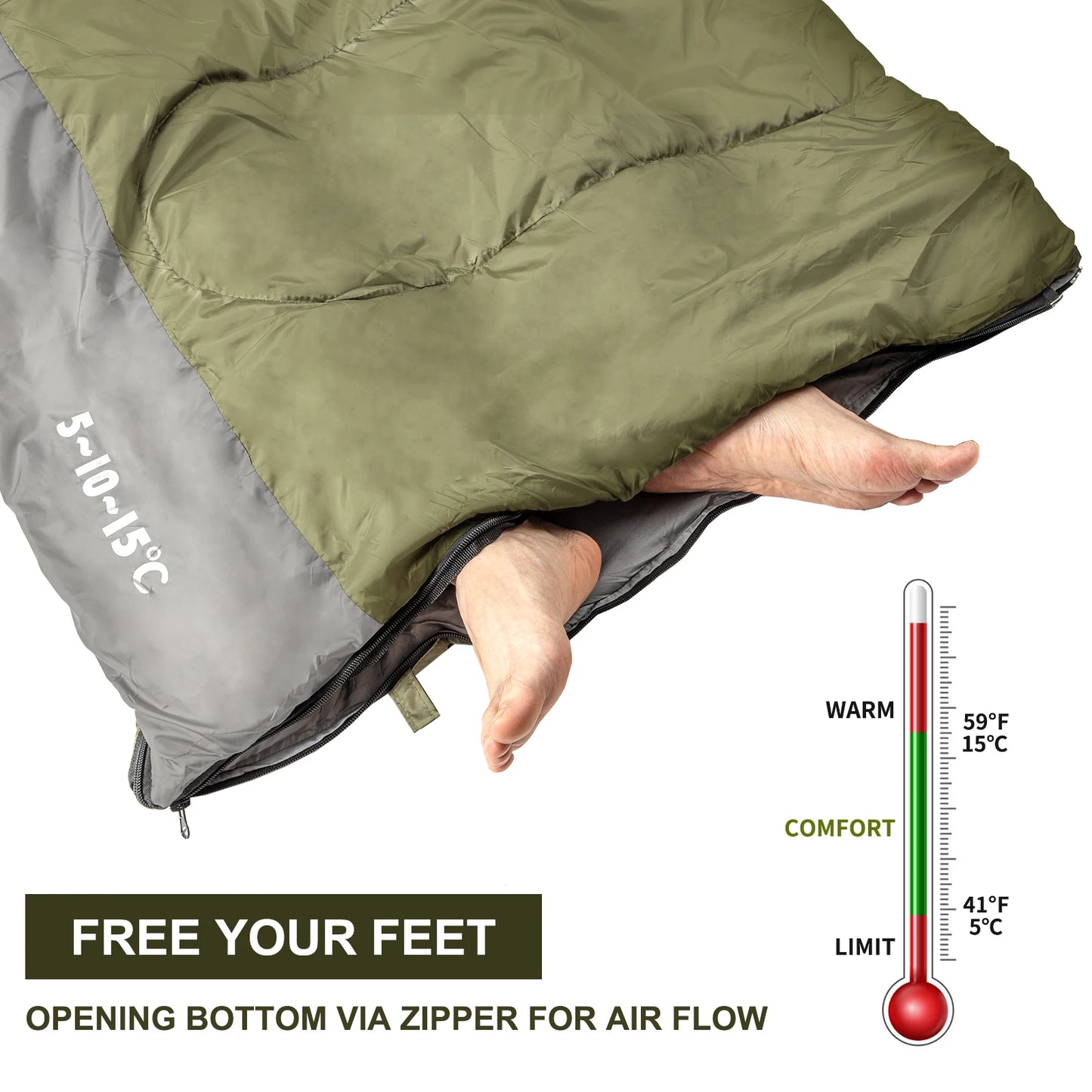 Season Sleeping Bag Lightweight Double Outdoor Camping