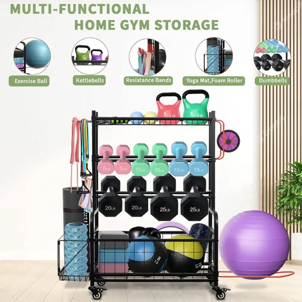 Dumbbell Rack Home Gym Storage Stand for Yoga Mat