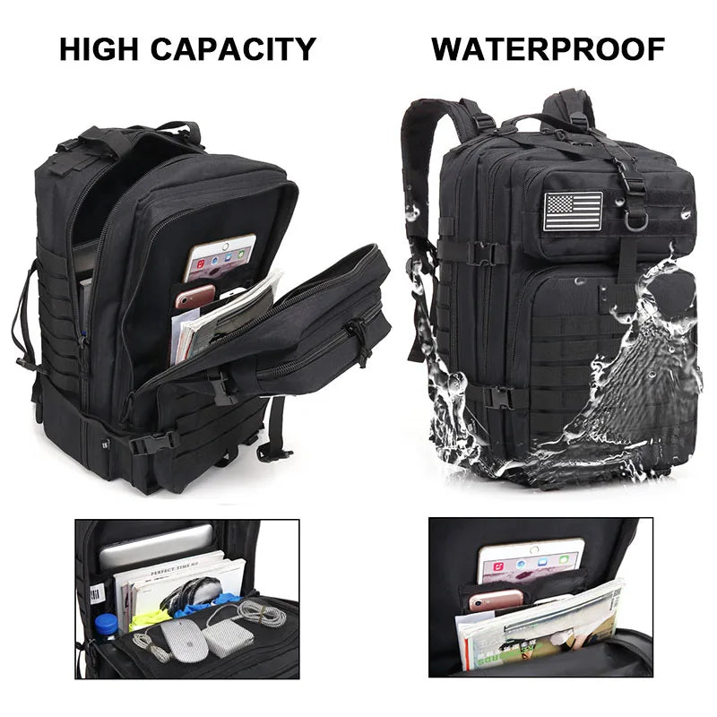 30L/50L Tactical Backpack Men Outdoor Hiking Backpack