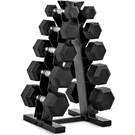 Dumbbell Set with Rack Multiple Options in 150lbs and 210lbs Weights