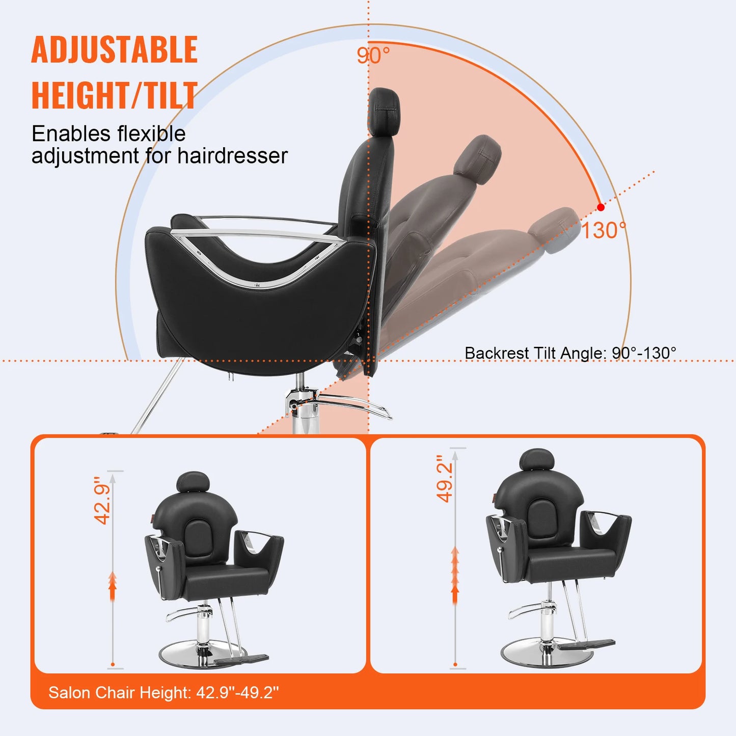 Salon Chair Hydraulic Recliner Barber Chair for Hair Stylist