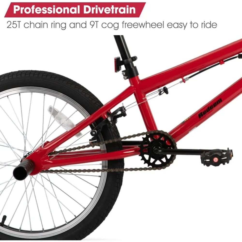 20 inch Freestyle Kids BMX Bike,Beginner-Level to Advanced Riders