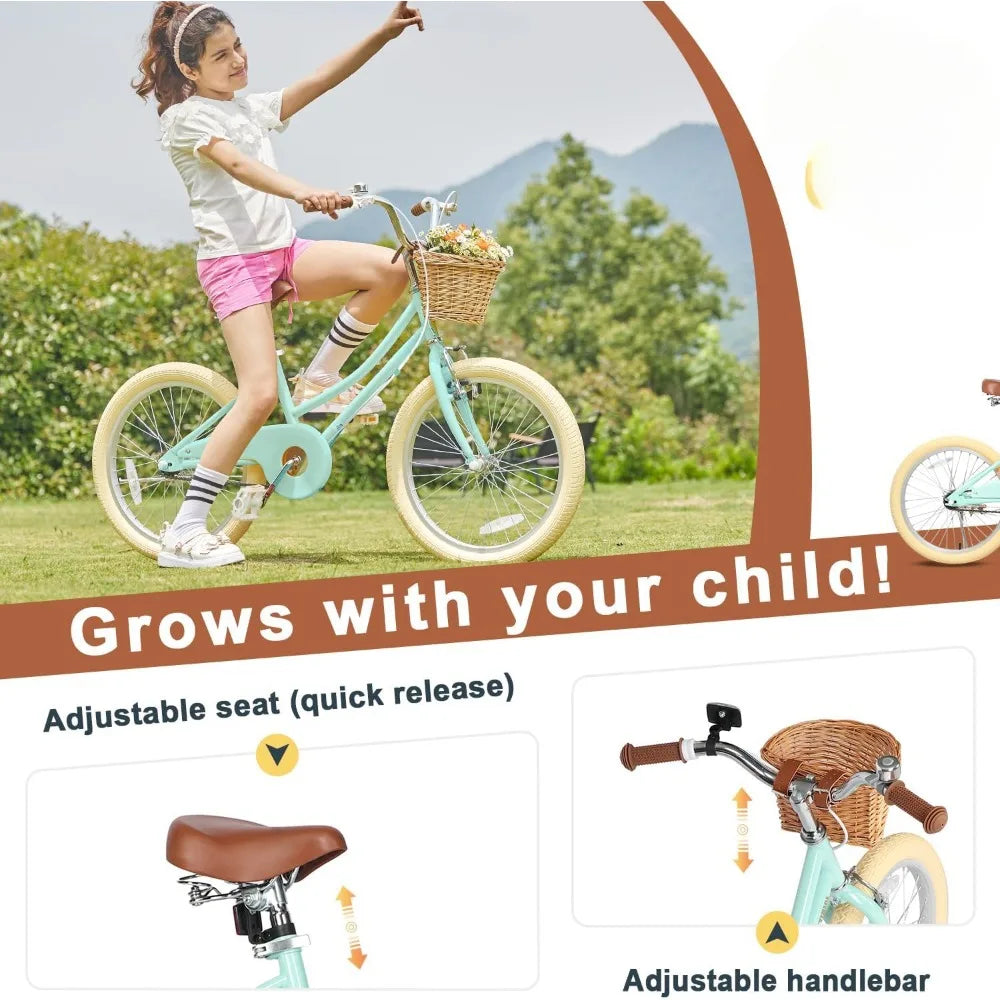 20 Inch Bicycle with Bell Training Wheels