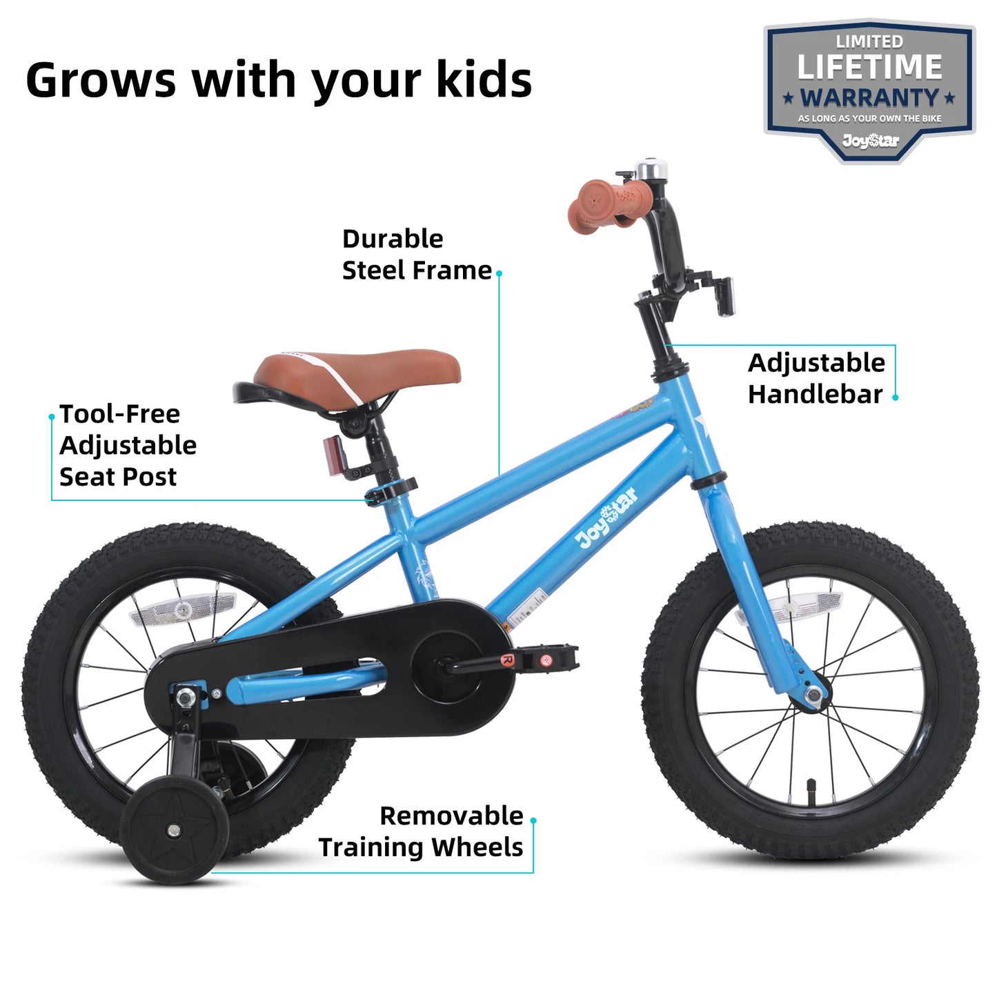 BMX Style Kid's Bicycles with Training Wheels for Boys Girls Ages 2-9 Years Old,