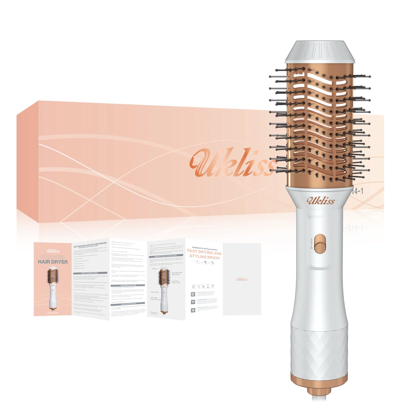 Hot Air Brush Styler, Volumizer Hair Dryer and Straightener