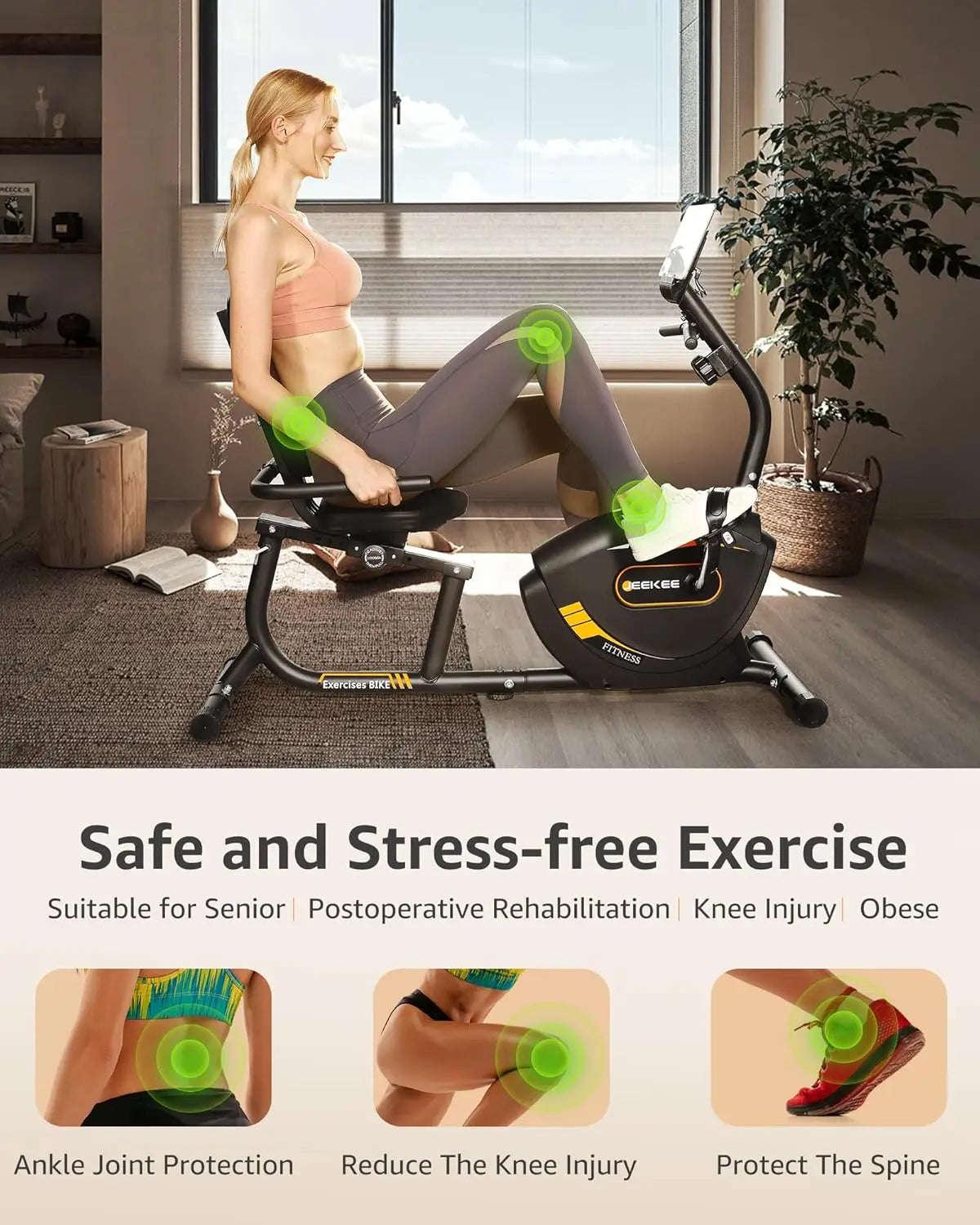 Recumbent Exercise Bike for Adults Seniors