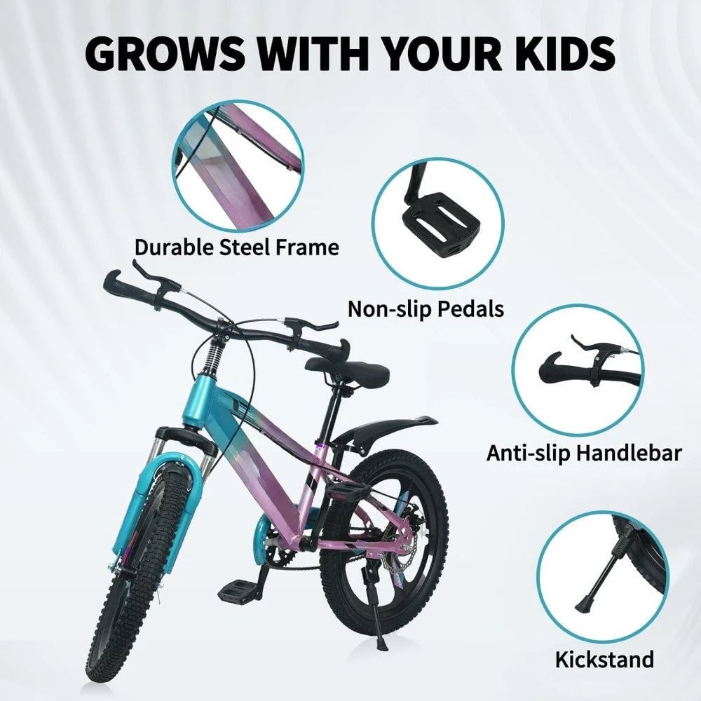 20 Inch Bicycle for 7-14 Years Old Boys Girls