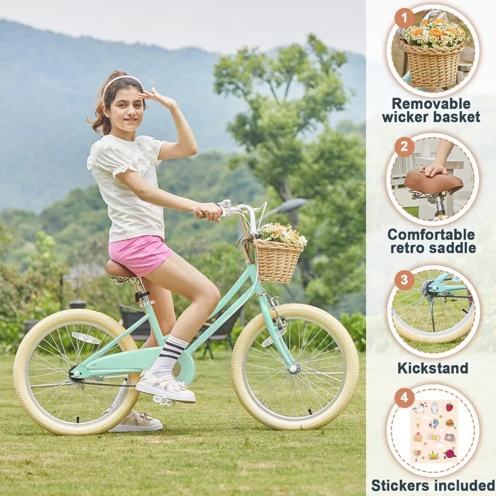 20 Inch Bicycle with Bell Training Wheels